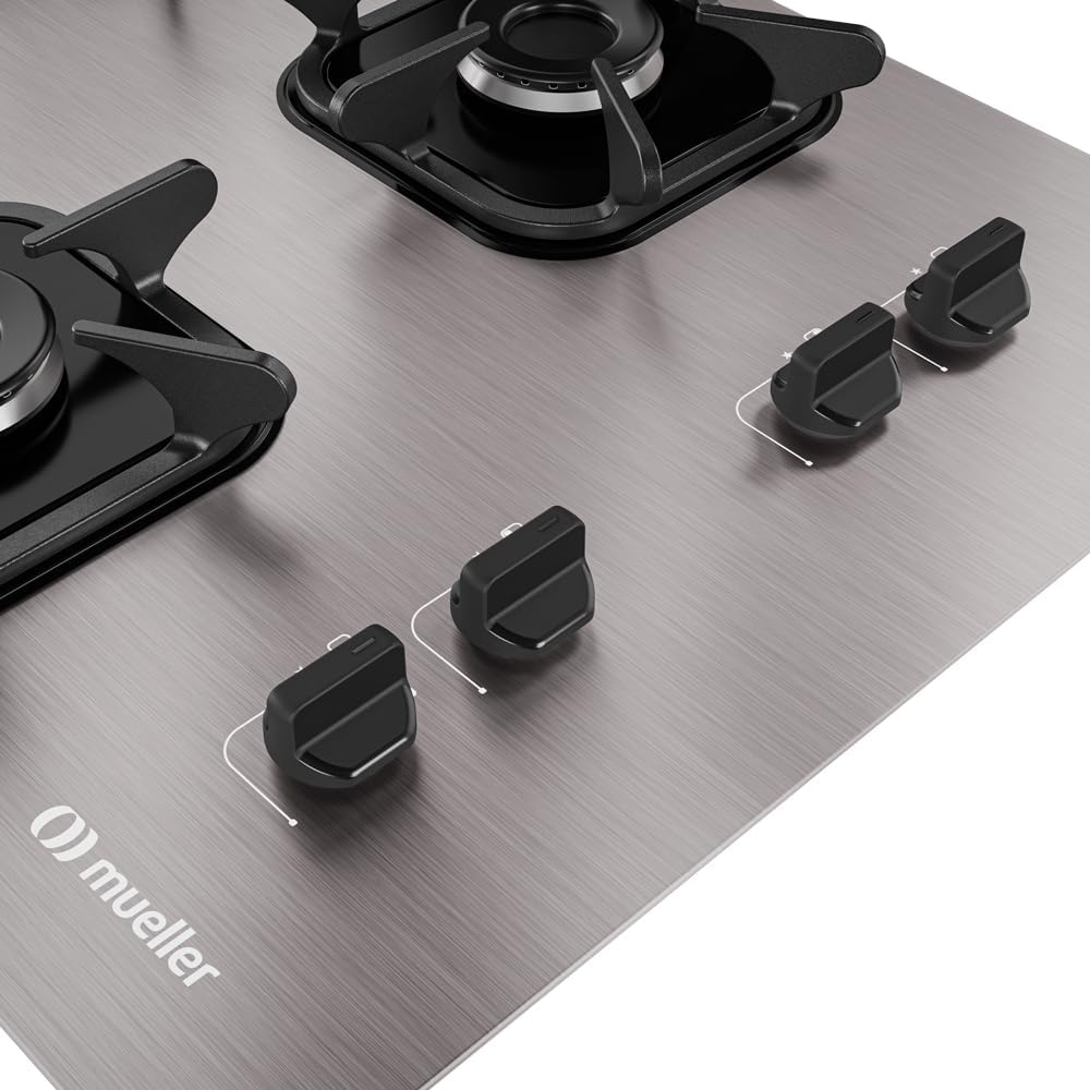 Cooktop Mueller 4 Bocas de Alumínio com Queimador Ultra Chama MCG4BK - Premium