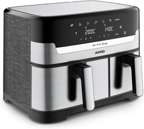 Fritadeira Sem Óleo Air Fryer Arno Dual 8 3L AFD2 Cestos Duplos Independentes Função SYNC Painel Digital Inox 1800W - Premium