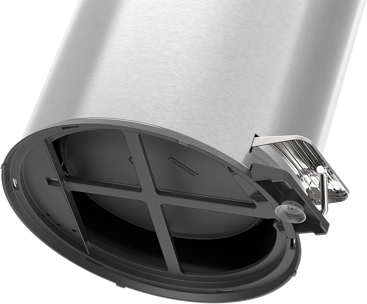 Lixeira Inox com Pedal Tramontina Brasil Plus com Acabamento Scotch Brite e Balde Interno Removível 30 L - Moderno