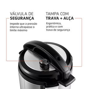 Panela Elétrica de Pressão Mondial PE 47 Pratic Cook 3L Inox - Alta Performance