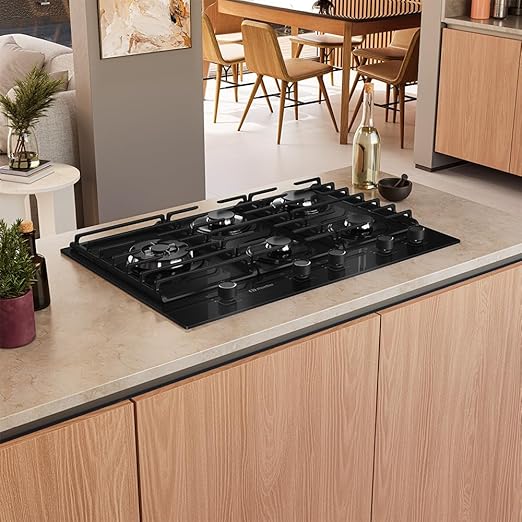 Cooktop Mueller 5 Bocas 77cm com Grade Dupla MCG5BM Bivolt - Elegante