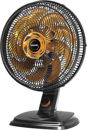 Ventilador de Mesa e Parede Mallory Egeo Silencioso Hélice de 15 pás Grade Especial em Sistema TS Máxima Vazão e Mínimo Ruído – PR DR - Moderno