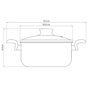Conjunto de Panelas 7 Peças Tramontina Paris com Antiaderente Starflon Max e Tampas de Vidro com Saída de Vapor Cereja - Alta Performance