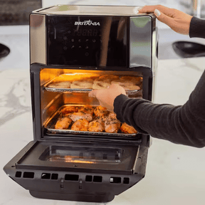 Fritadeira Elétrica sem Óleo Air Fry Britânia Oven BFR2100P 12L Preta - Elegante