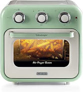 Ariete 4632 Fritadeira 2 em 1 Air Fryer e Forno Elétrico Vintage Verde Capacidade de 16 Litros 1400 Wats Porta Transparente - Moderno
