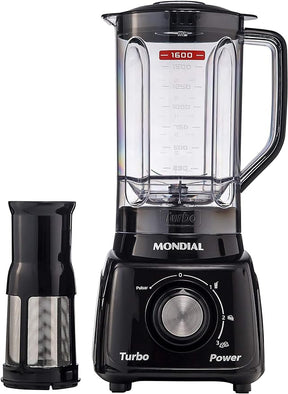 Liquidificador Mondial Turbo Power Preto 550W Preto 2 2 L L 99 FB - Elegante