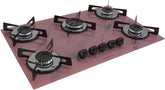 Cooktop Premium 5 bocas Ultra chama Marmorizado Rosa Chamalar Bivolt. - Exclusivo