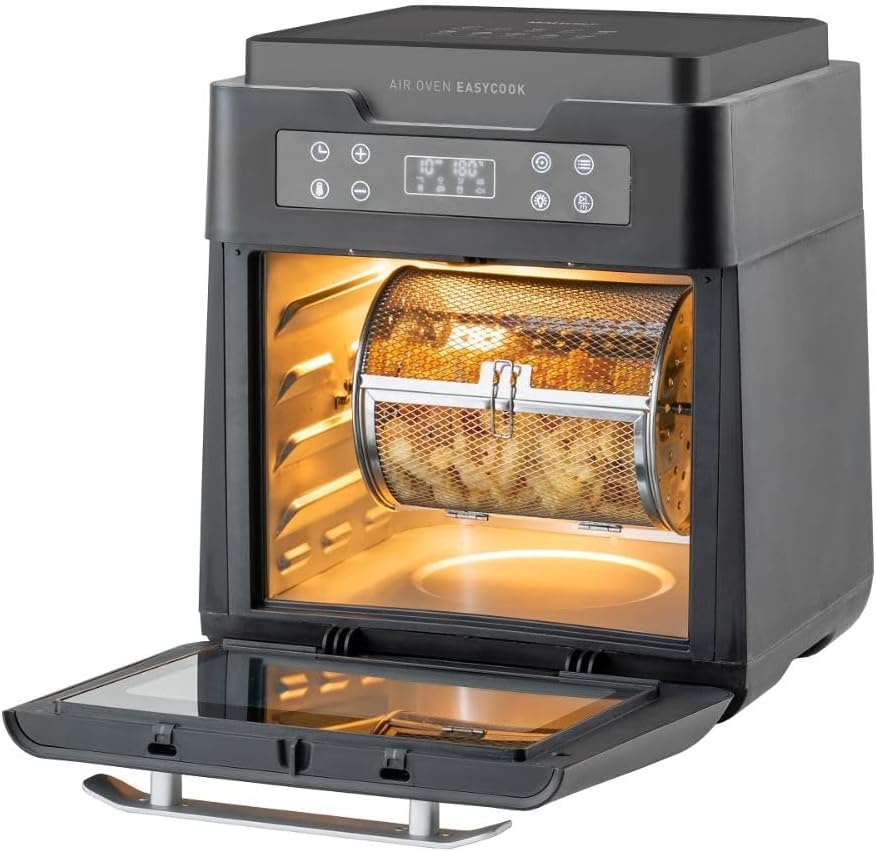 Fritadeira Air Oven Easycook Mallory 1500W Com12 Litros Painel de LED Visor de Vidro e Luz Interna Multi função - Moderno