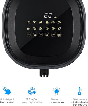 Fritadeira Elétrica Visio Fry Elgin Cesto removível 5L 1700W Airfryer - Alta Performance