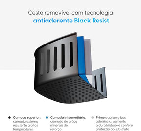 Fritadeira Elétrica Visio Fry Elgin Cesto removível 5L 1700W Airfryer - Alta Performance