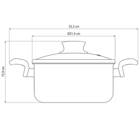 Conjunto de Panelas 7 Peças Tramontina Paris com Antiaderente Starflon Max e Tampas de Vidro com Saída de Vapor Cereja - Alta Performance
